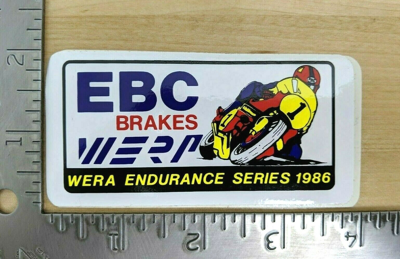 1986 EBC BRAKES WERA ENDURANCE SERIES STICKER Vintage Motorcycle Decal