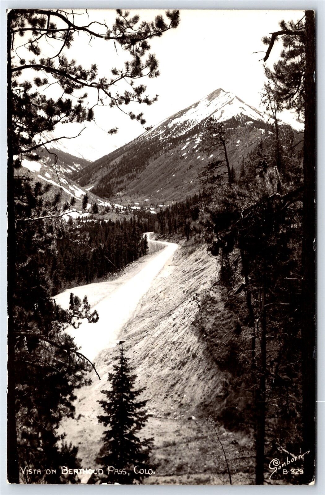 Postcard CO Berthoud Pass Colorado RPPC Sanborn Real Photo AN20