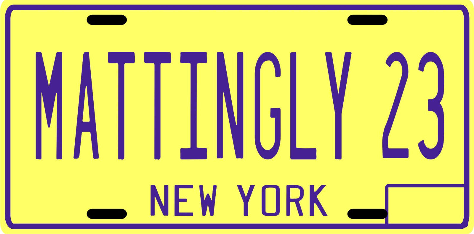 Don Mattingly New York Yankees Rookie 1982 License Plate