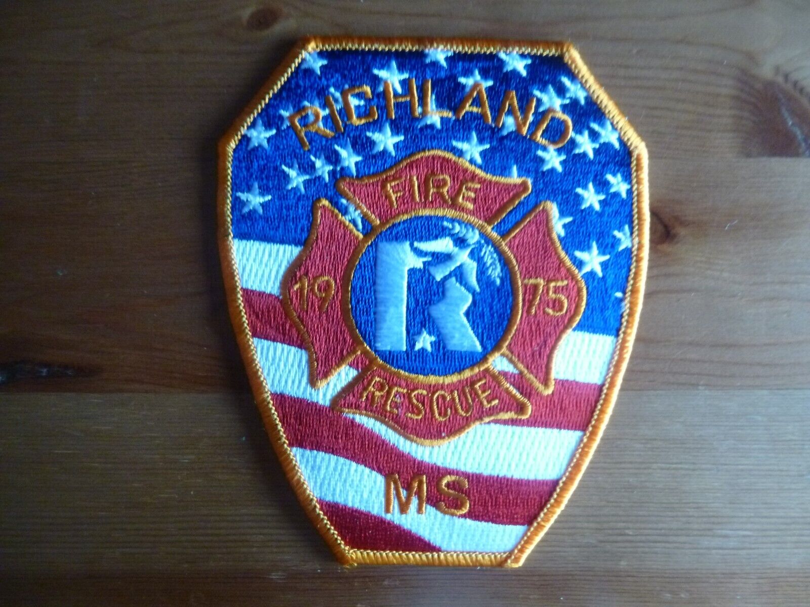 RICHLAND MS MISSISSIPPI FIRE RESCUE Patch FIREFIGHTER USA Obsolete UNIT