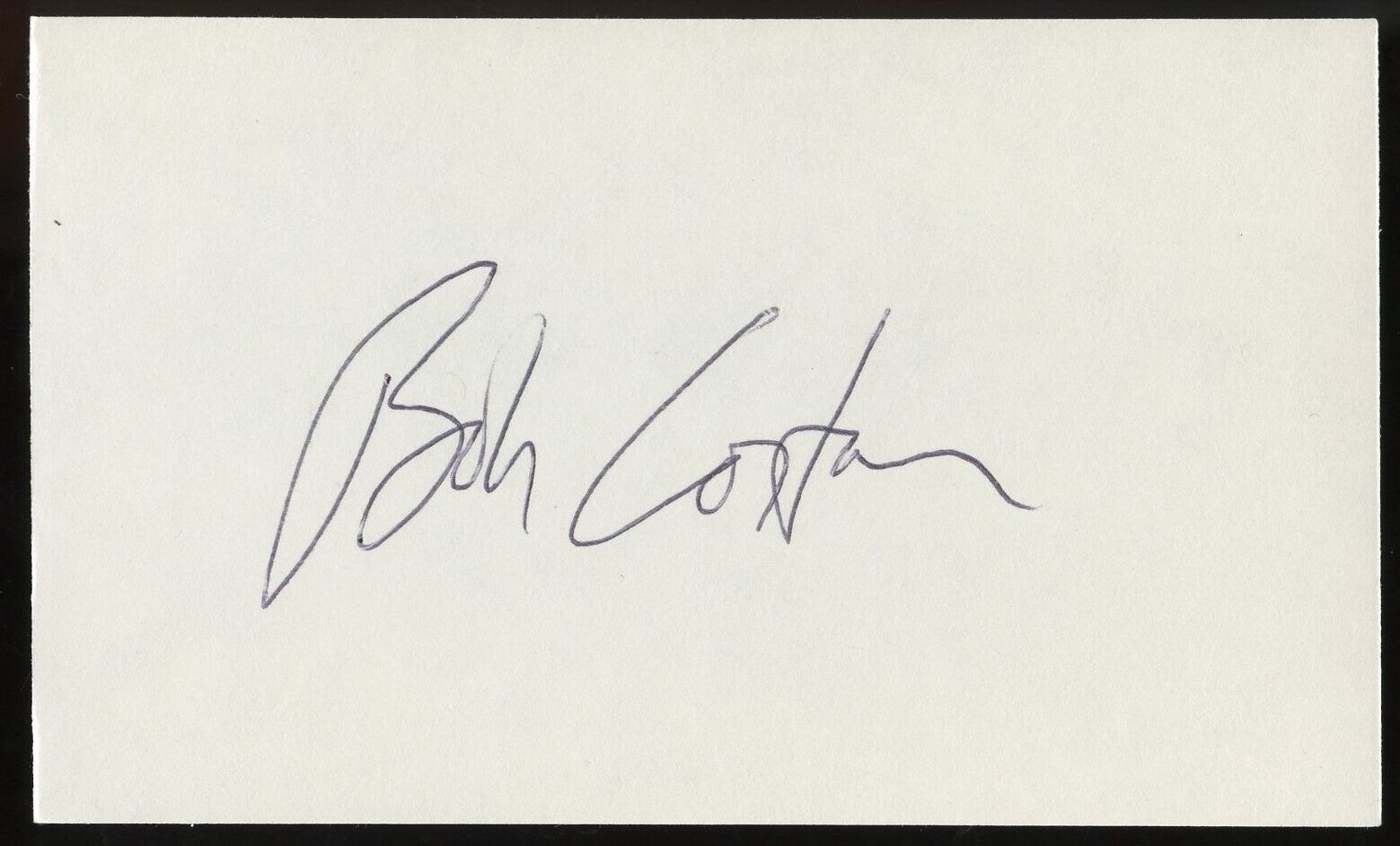 Bob Costas signed autograph auto 3x5 index card Sportscaster Olympic Games BAS