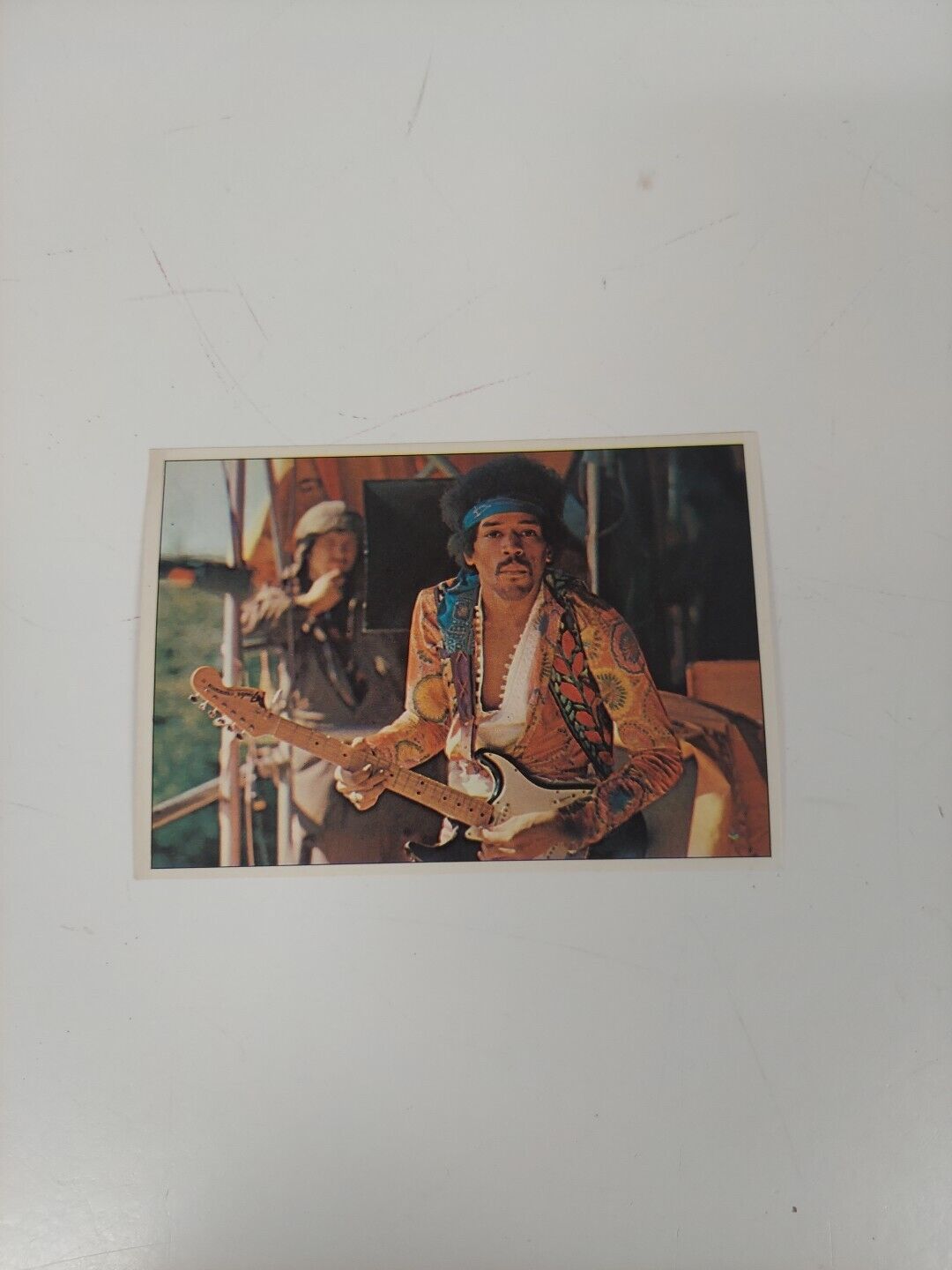 Jimi Hendrix Card Panini Pop Stars Sticker 1975 Mini-Poster Vintage Rock #27