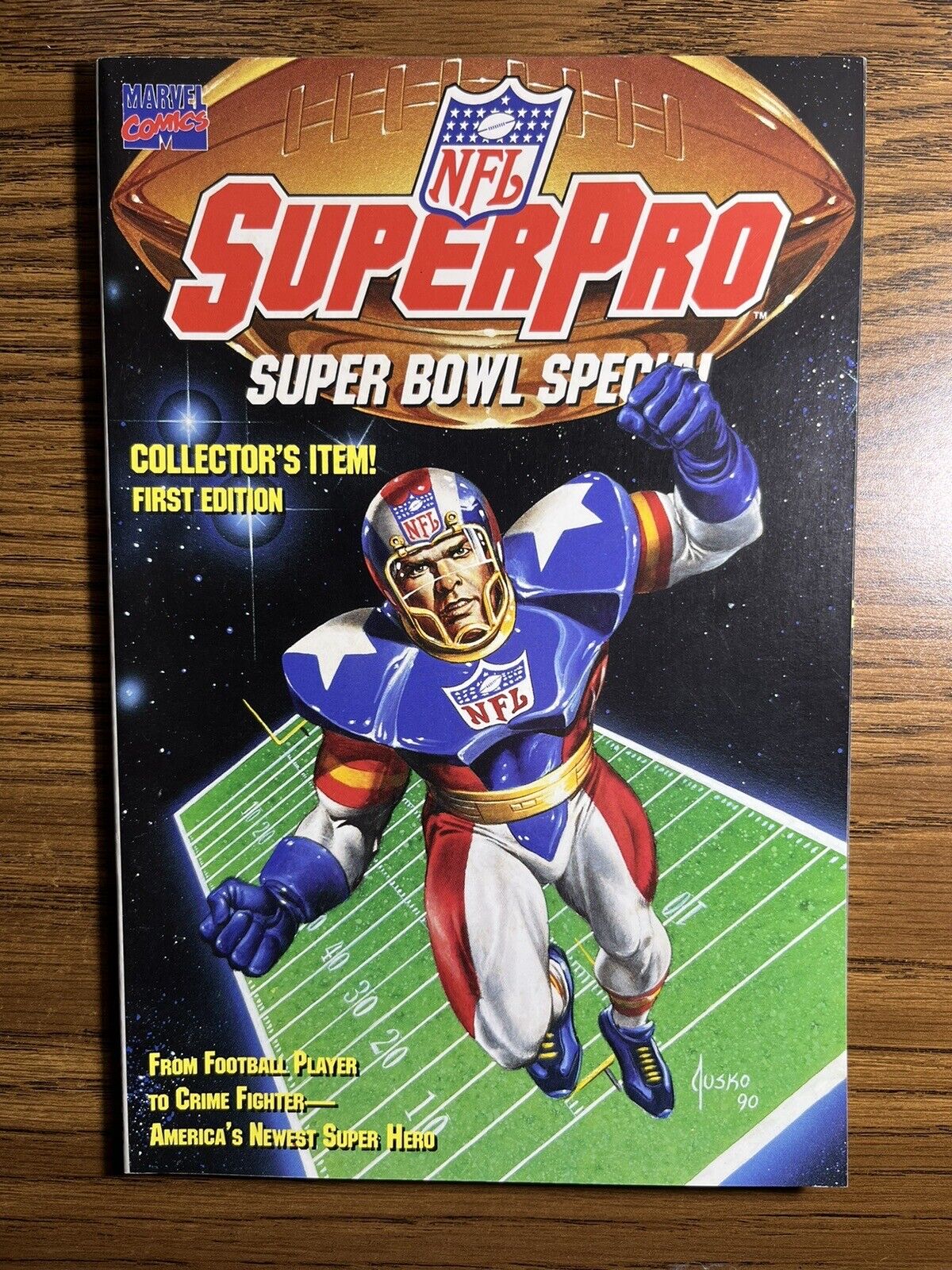 NFL SUPER PRO SPECIAL EDITION 1 RARE 1ST PRINTING 1ST APP SUPERPRO MARVEL 1991