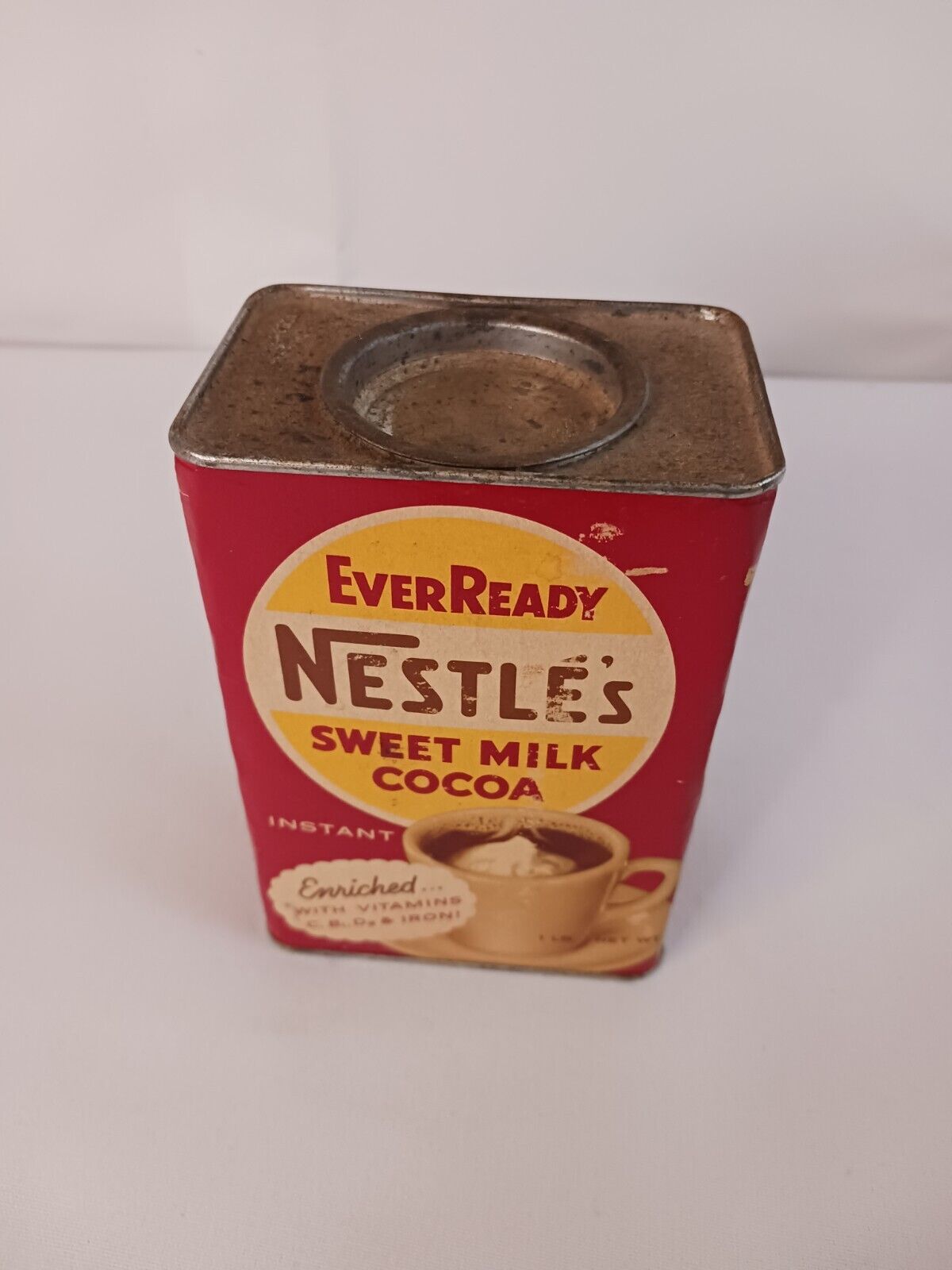 Vintage Nestle's Ever Ready Sweet Milk Cocoa 1 lb. Container 