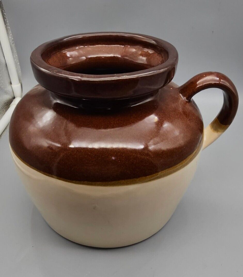 Roseville Pottery Robinson Ransbottom RRP Brown Glazed Pitcher Two Tone 6.5\