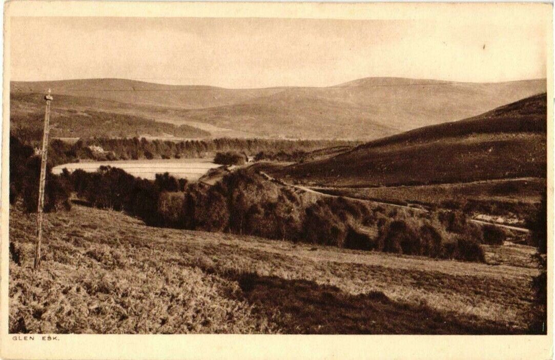 Panorama of Glen Esk, Angus, Scotland Postcard