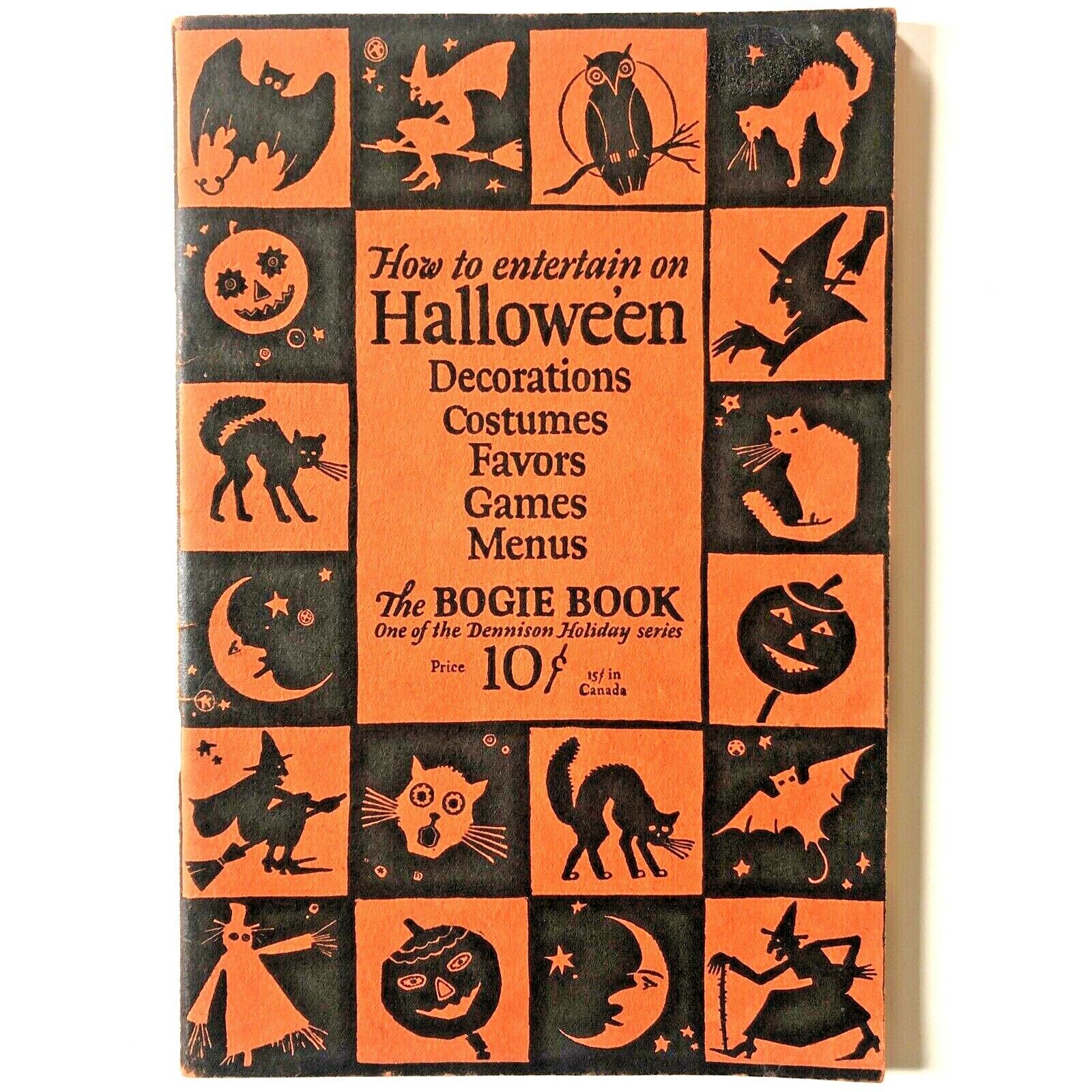 Vintage Dennison Bogie Book Halloween 1926 How to Entertain Costumes Party Ideas