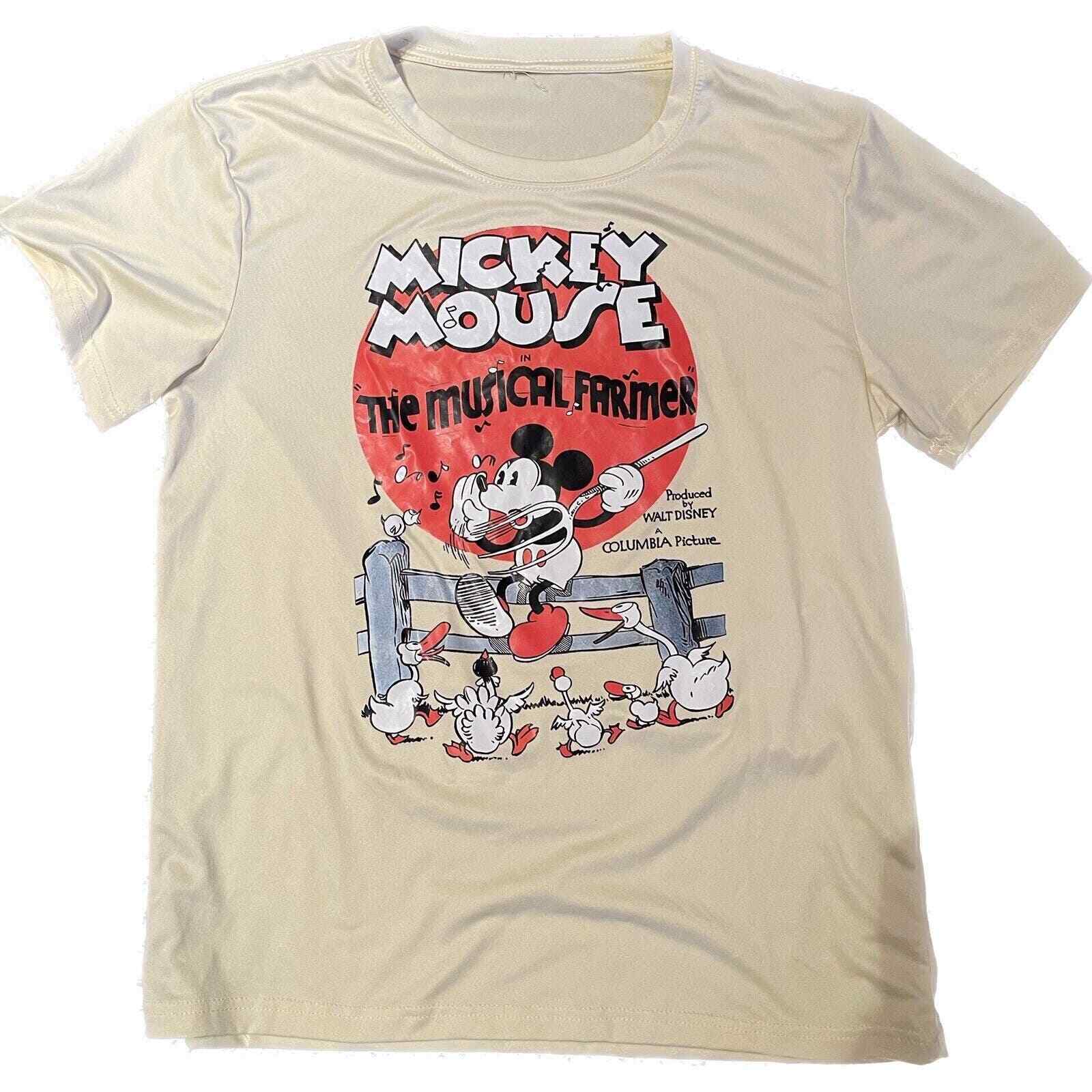 Mickey Mouse “The Musical Farmer” Super Soft Tshirt Womens Medium Disney Vintage