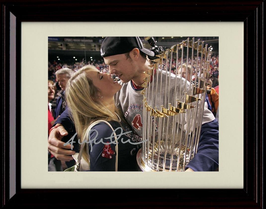 Gallery Framed Jon Lester - World Series Trophy With Sweetheart - Boston Red