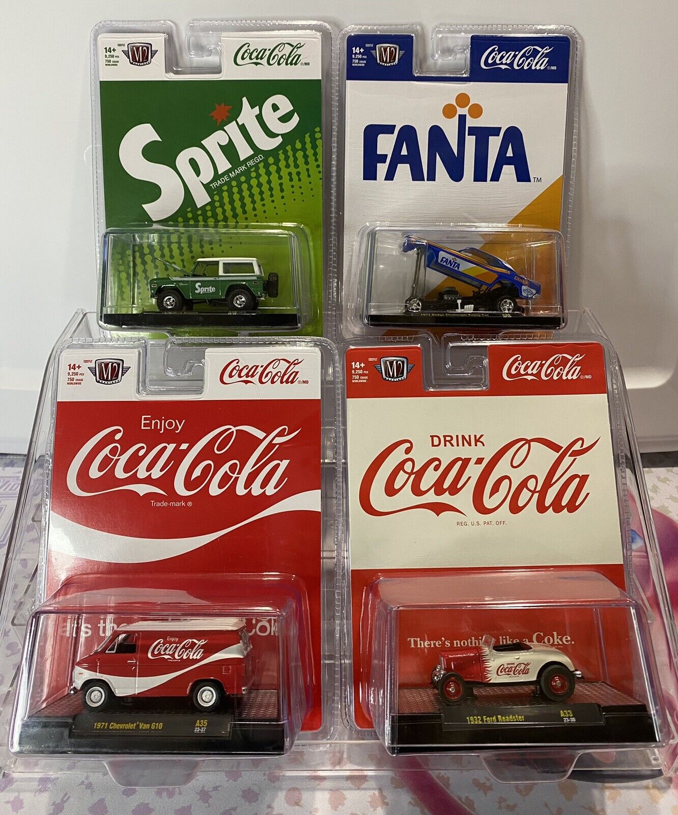 M2 Machines Set Of 4 Coca-Cola Fanta And Sprite Read Description For More Info 