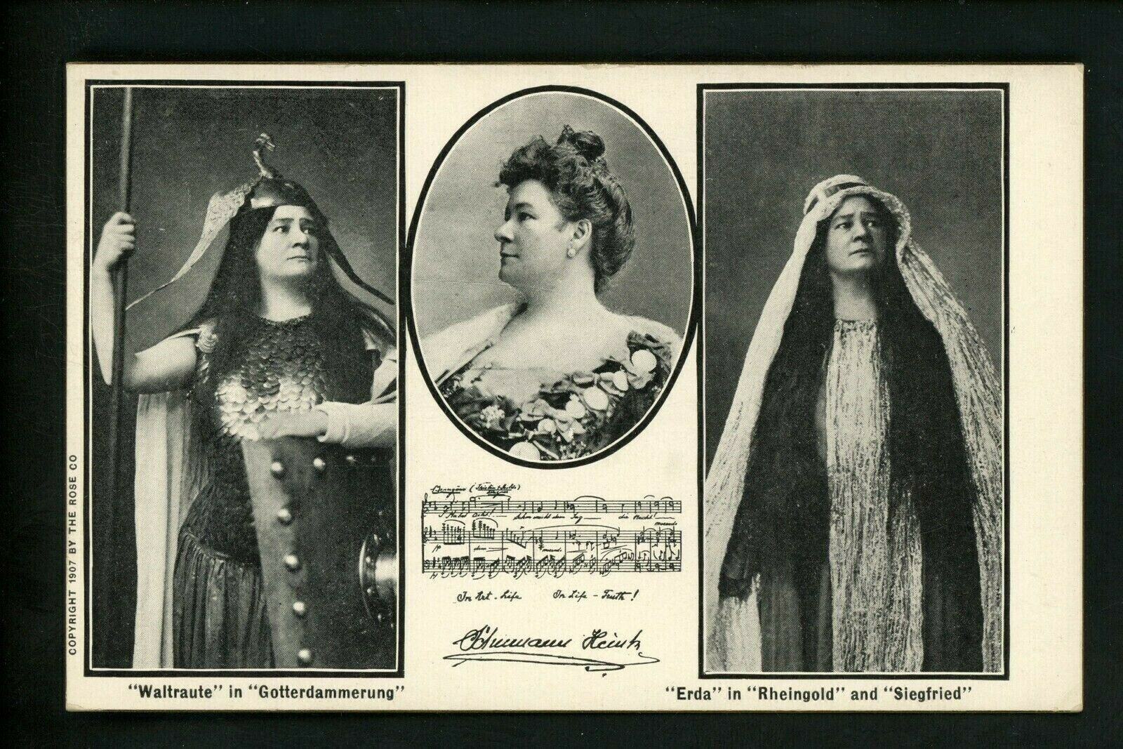 Opera Postcard Operatic Rose Co.1907 Ernestine Schumann-Heink Erda Rheingold