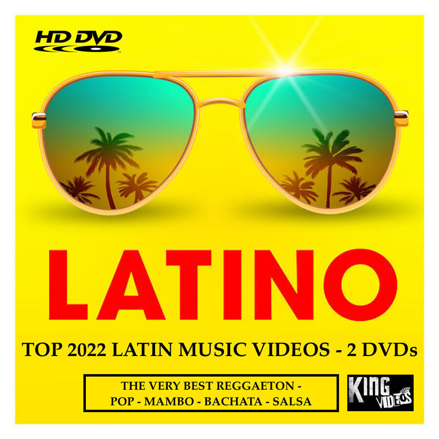 Top 2022 Spanish Latin 72 Music Videos 2-DVDs Ft Reggaeton Bachata Salsa MAMBO 