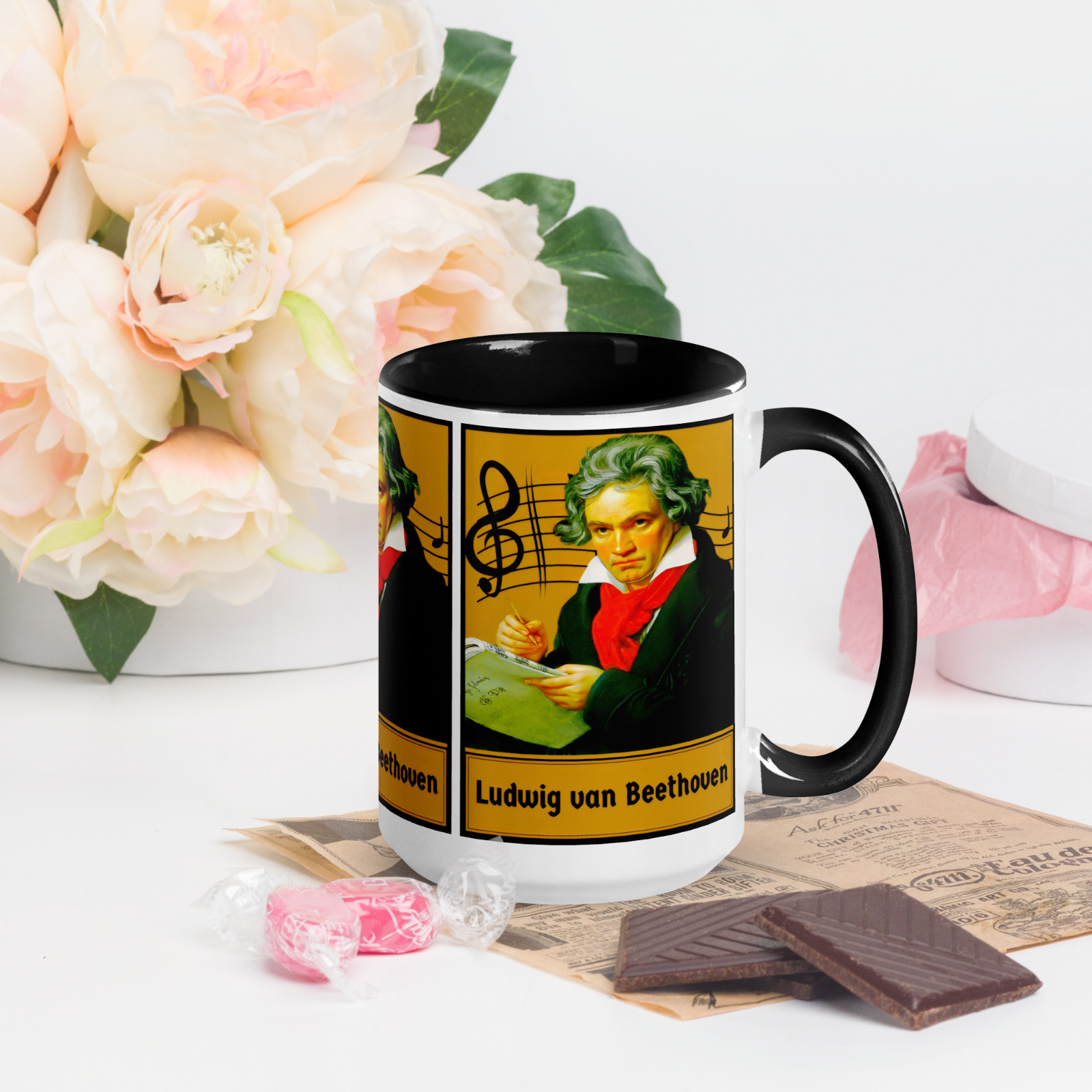 Ludwig van Beethoven 1770-1827 German composer NEW High-Quality Coffee Mug 15oz