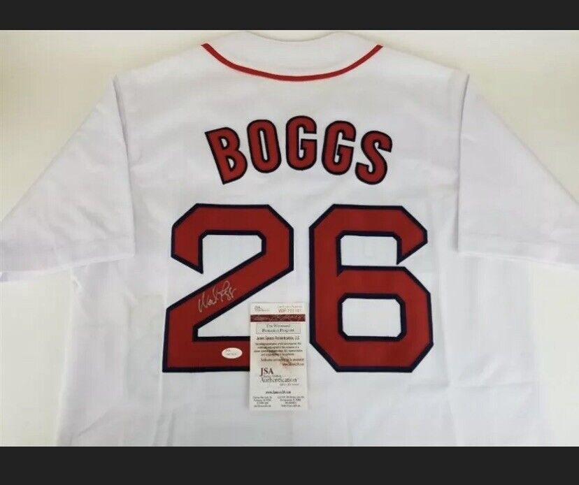 wade boggs autographed boston red sox jersey JSA COA 