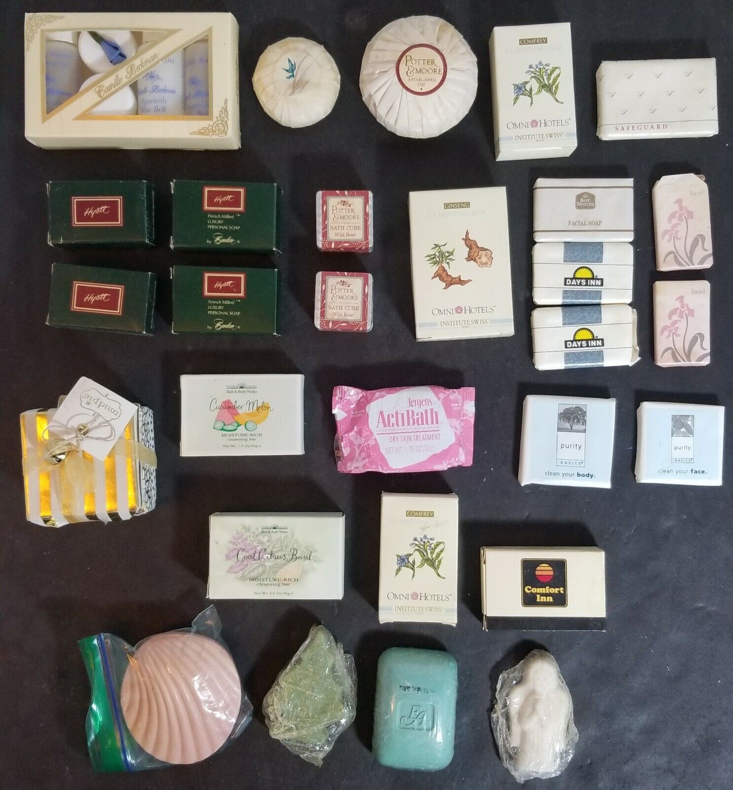 Large Lot of 29 Unused Hotel and Collectibles Soap Bars