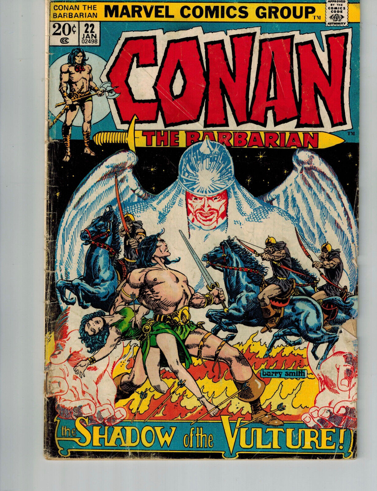 CONAN THE BARBARIAN #22 (1972) Marvel Comics Barry Smith Art