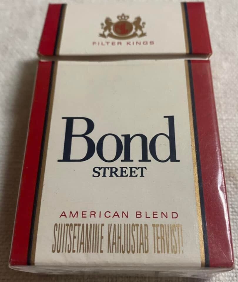 Vintage Bond Street Filter Cigarette Cigarettes Cigarette Paper Box Empty