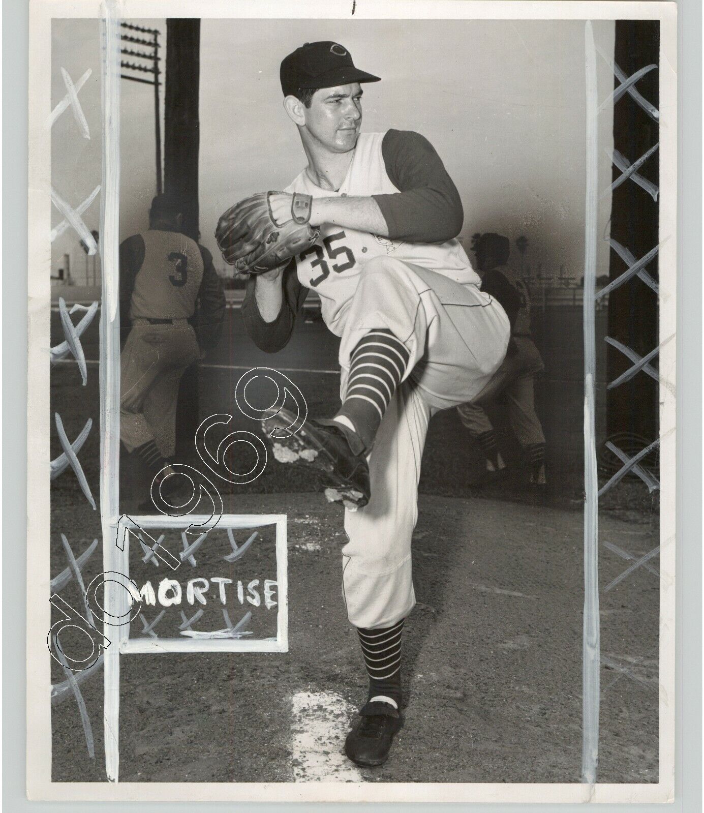 ARTISTIC Portrait of JOHNNY KLIPPSTEIN, USA 1957 VTG MLB Baseball Press Photo
