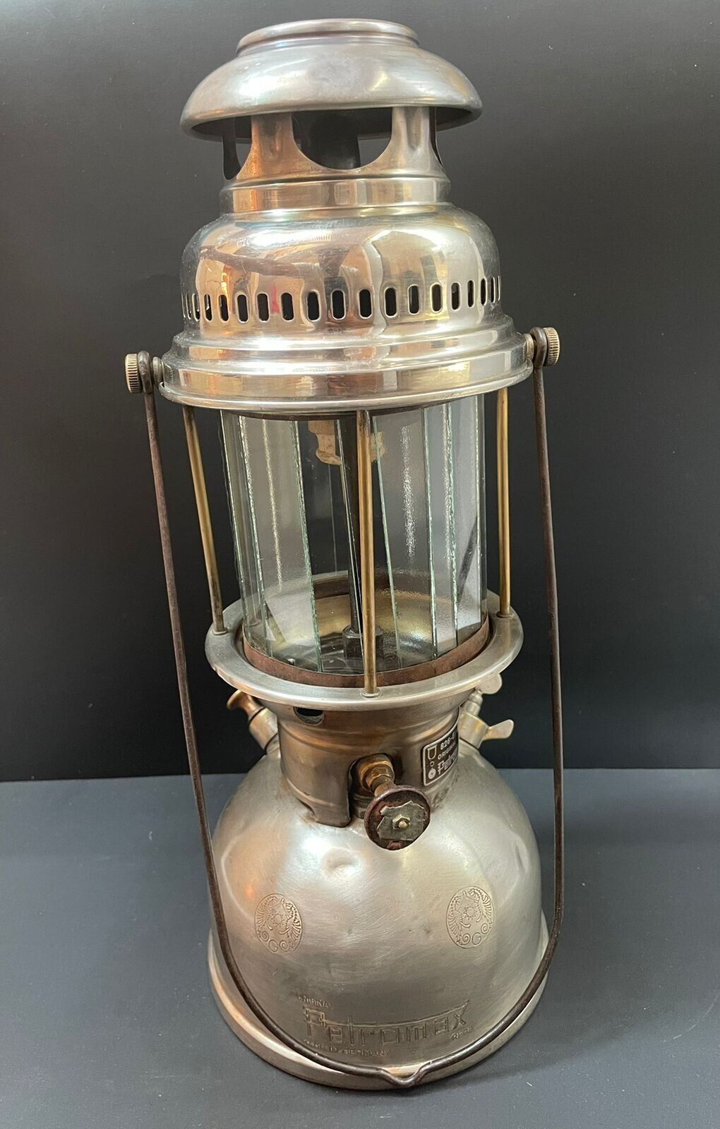 Old Vintage Petromax 826-E 450 Cp Kerosene Pressure Lantern Lamp Made In Germany