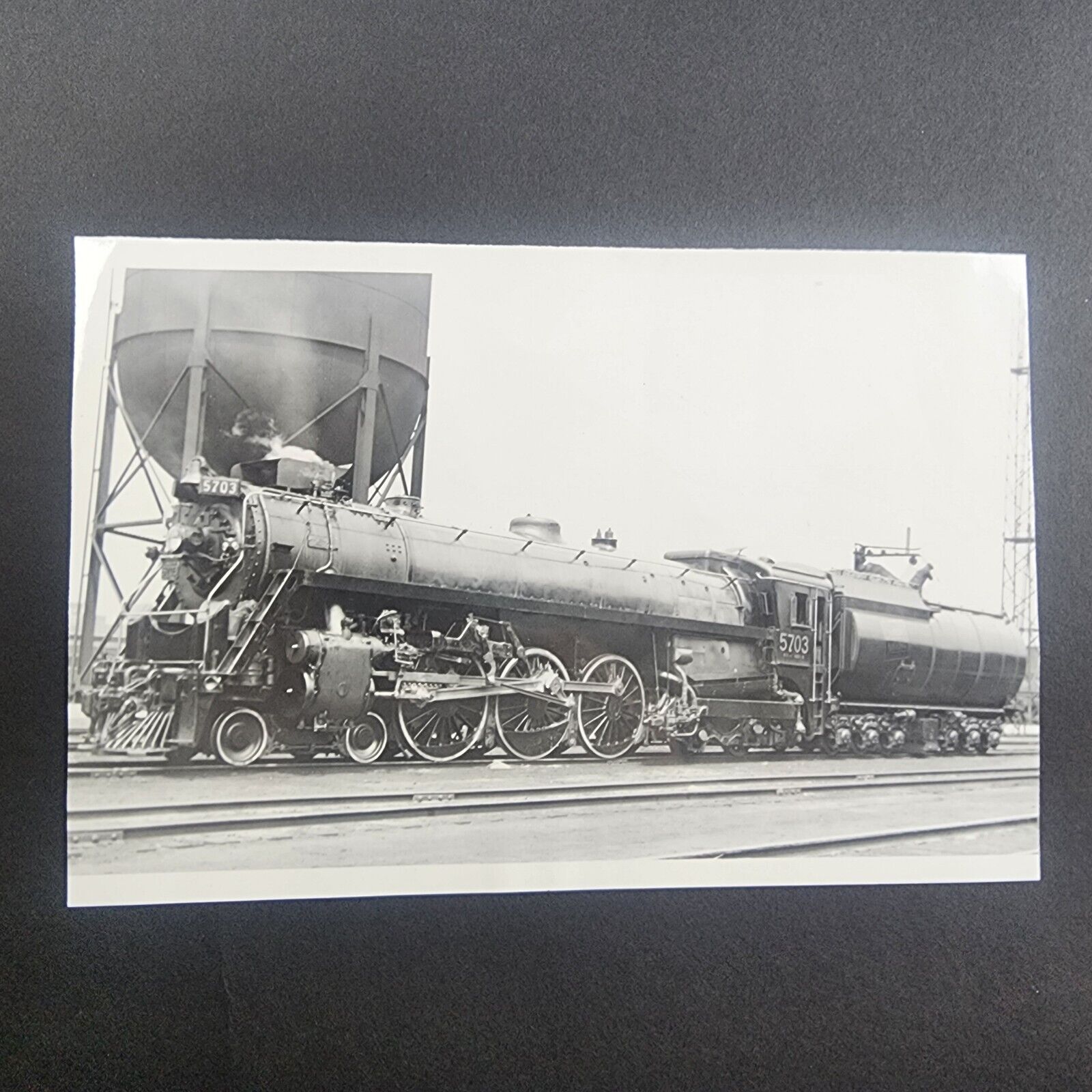 Vintage Steam Locomotive Photo by HK VOLLRATH, Toronto May 1939, CNR 5703, 4-6-4