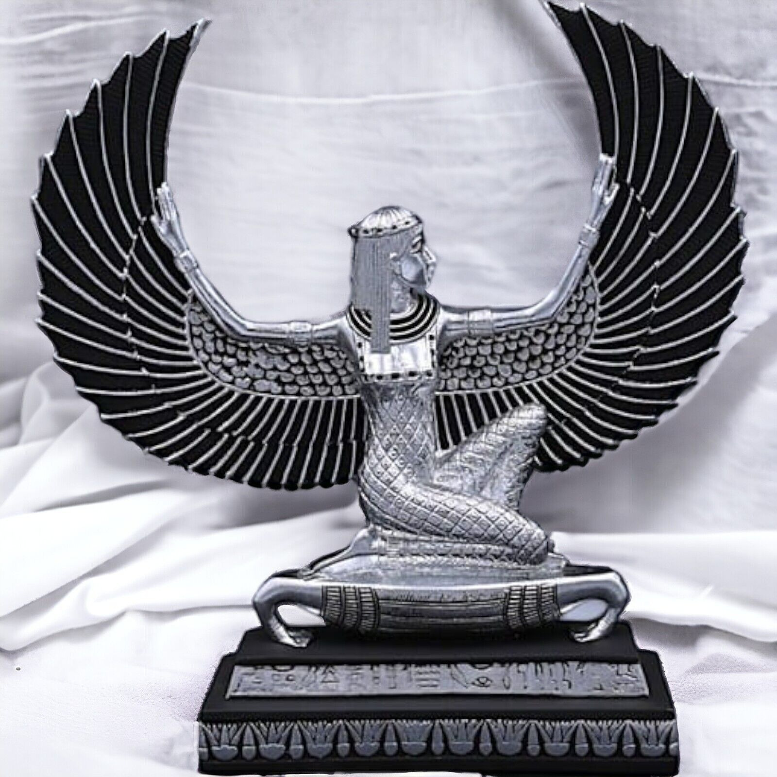 Rare Ancient Egyptian Antique Statue Goddess ISIS With Large Open Wings Egypt BC