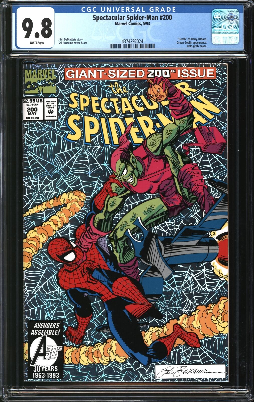 Spectacular Spider-Man (1963) #200 CGC 9.8 NM/MT