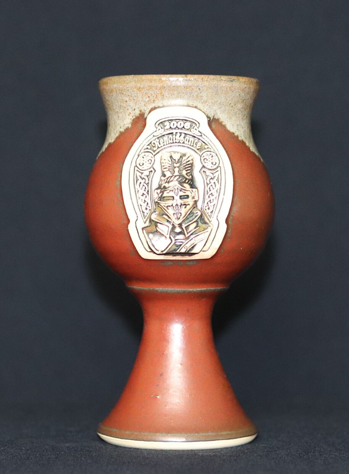 2006 Renaissance Festival  Knight Stemmed Goblet - Glass - Chalice - Mug-Unique