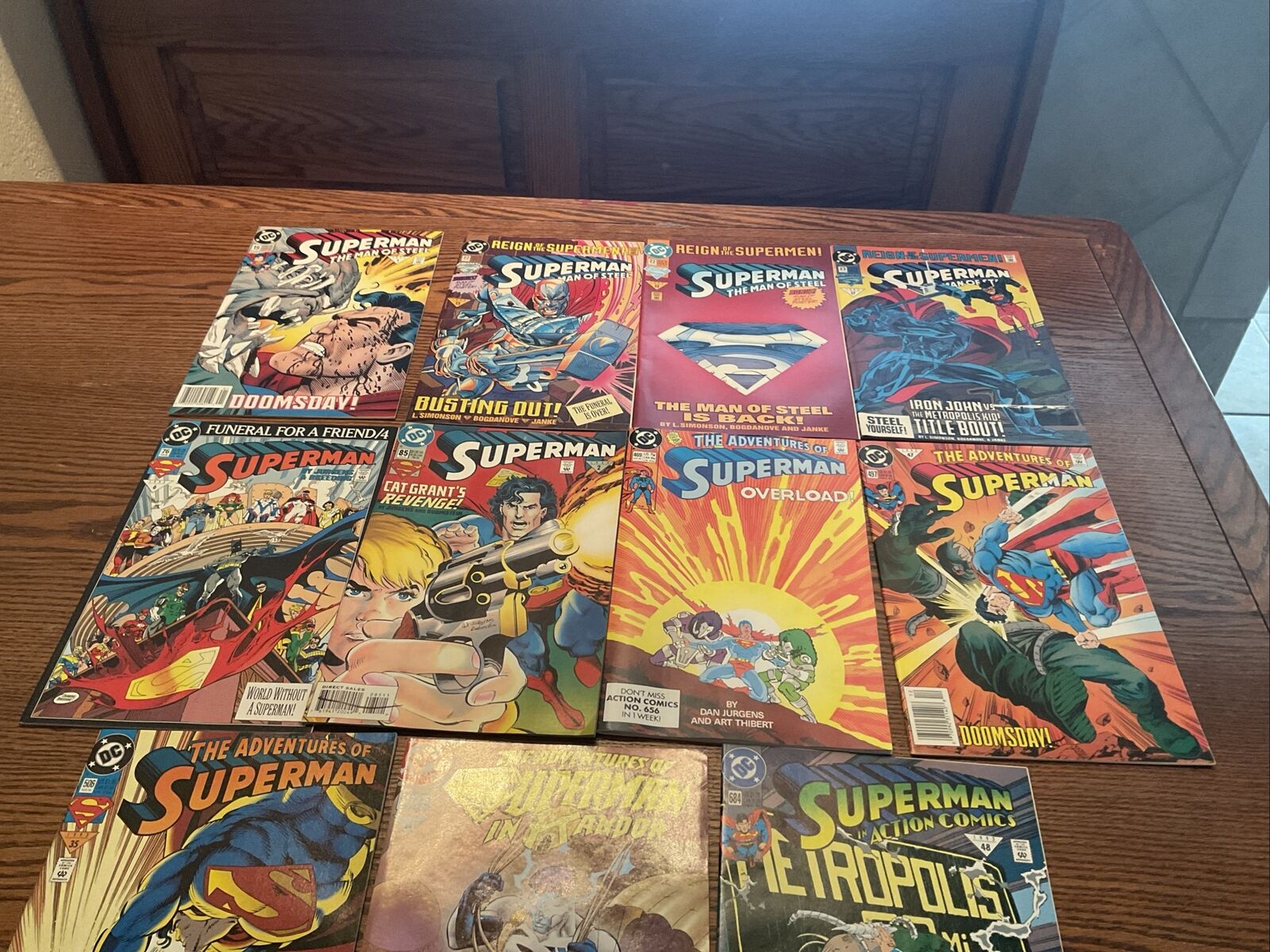 superman comic lot of 11, 1990-1997