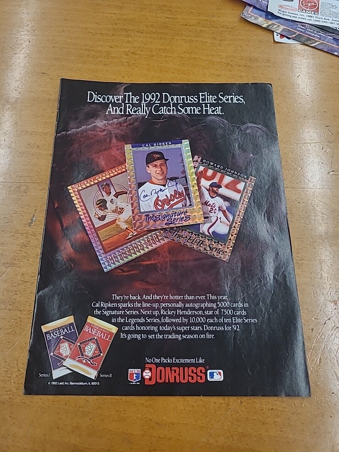 Donruss Elite Series Print Ad 1992 8x11 Signature 