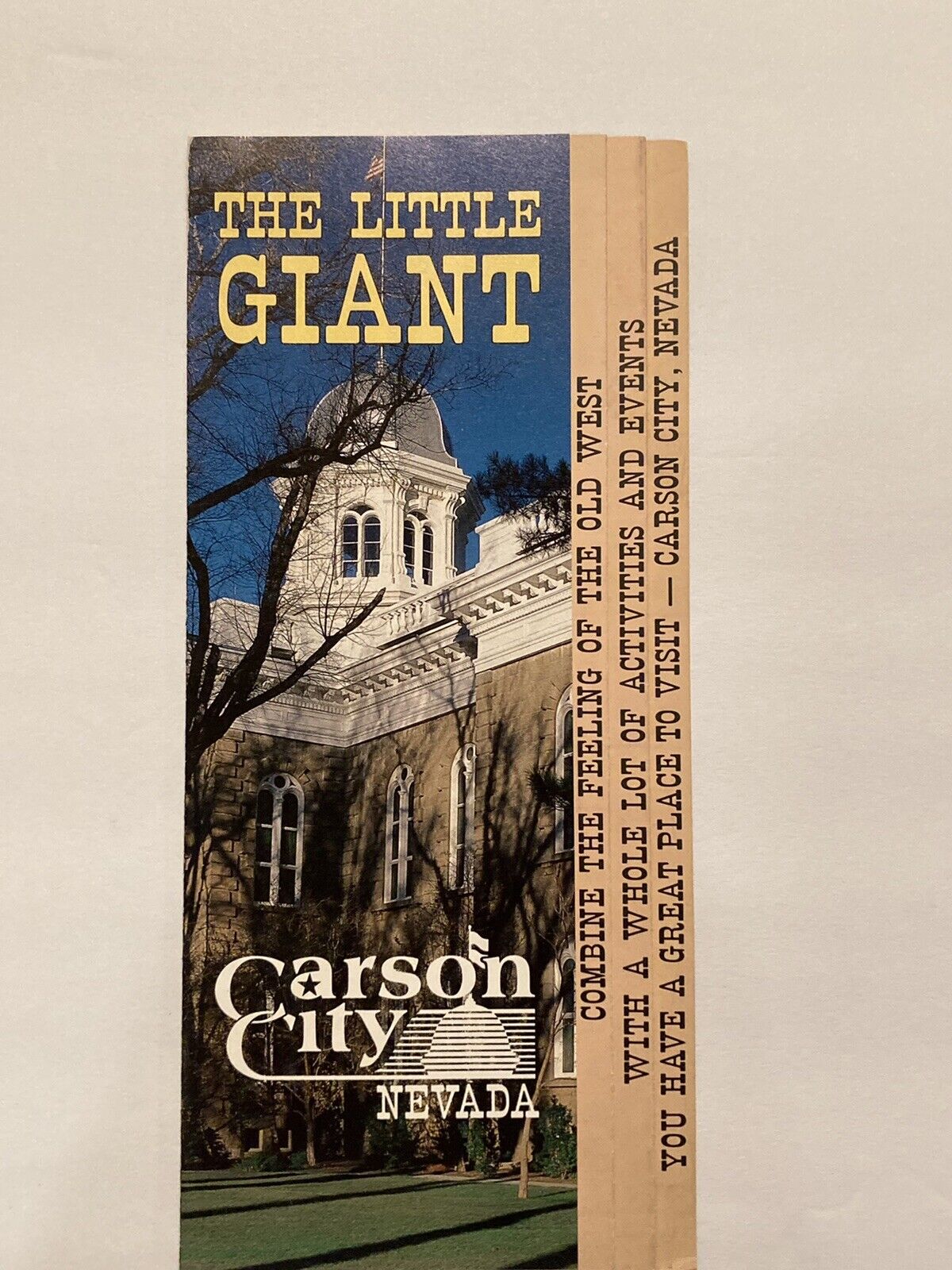 Vintage Carson City, NV Tourist Brochure 1985 \