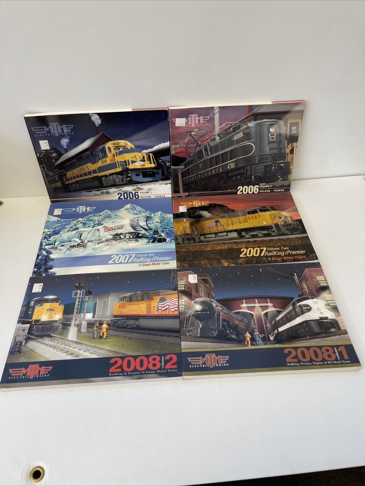 M.T.H Electric Trains RAIL KING PREMIER CATALOG 2006, 2007, 2008 VOLUMES#1&2 LOT
