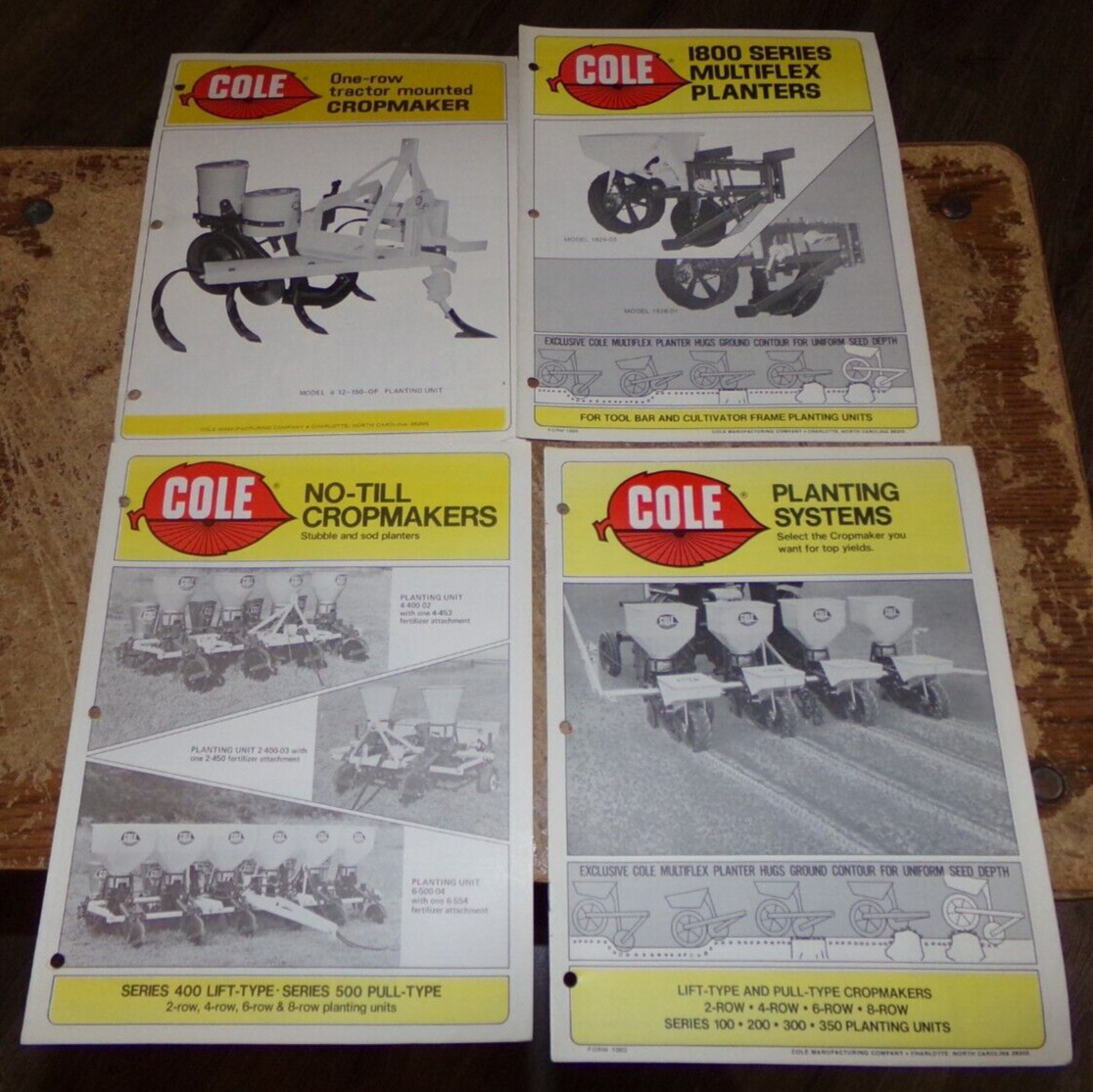 4-lot vintage cole planters brochures in very good shape used