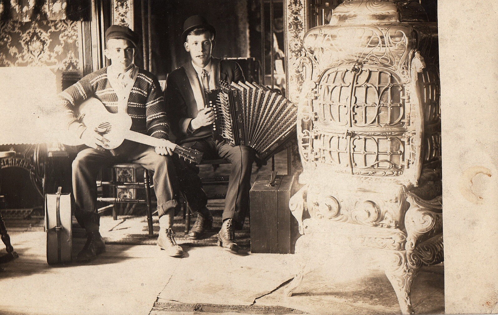 EARLY ACCORDION AND GUITAR PLAYERS ~ c. - 1912