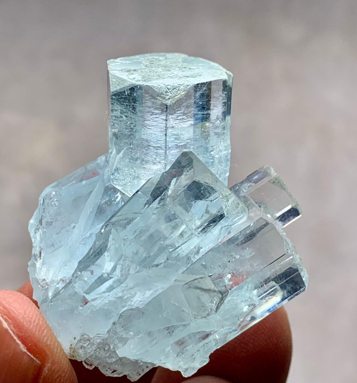 220 Cts Full Terminated Aquamarine Crystal Bunch from Skardu Pakistan