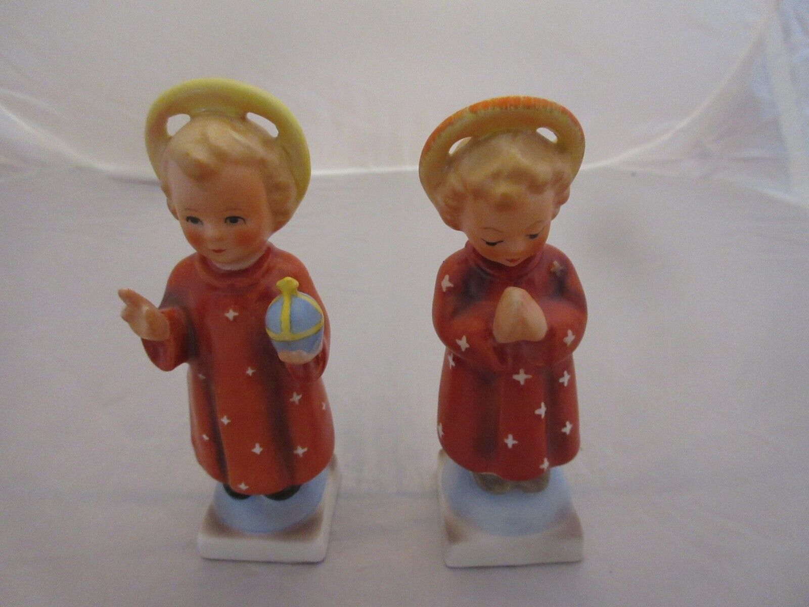 Set of 2 - Goebel MJ Hummel Figurines - Boy with Halo Praying & Infant of Prague