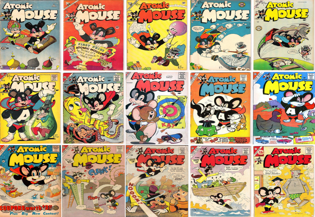 1953 - 1963 Atomic Mouse Comic Book Package - 15 eBooks on CD