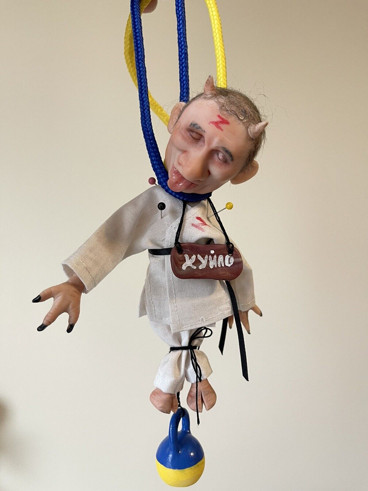 handmade art doll ooak Putin President Russia. Toy Car decorating