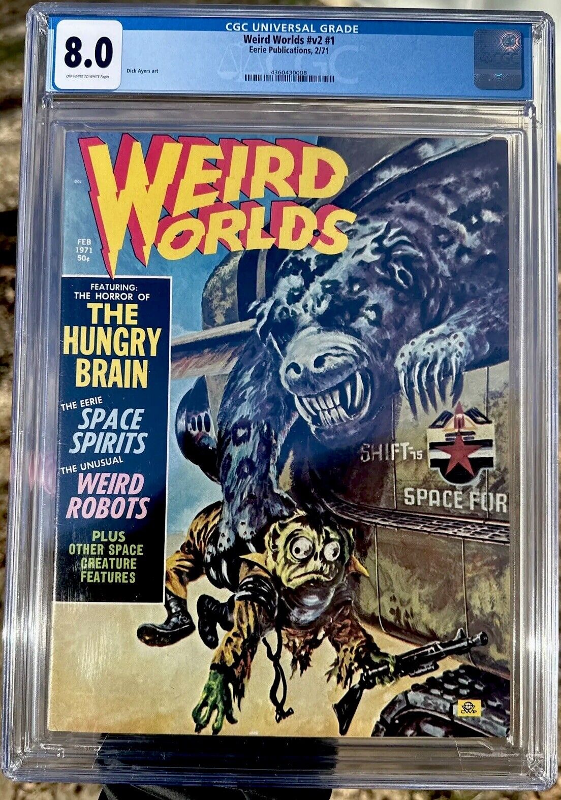 CGC 8.0 Weird Worlds Magazine v2 #1 Feb. 1971 Dick Ayers Bruck