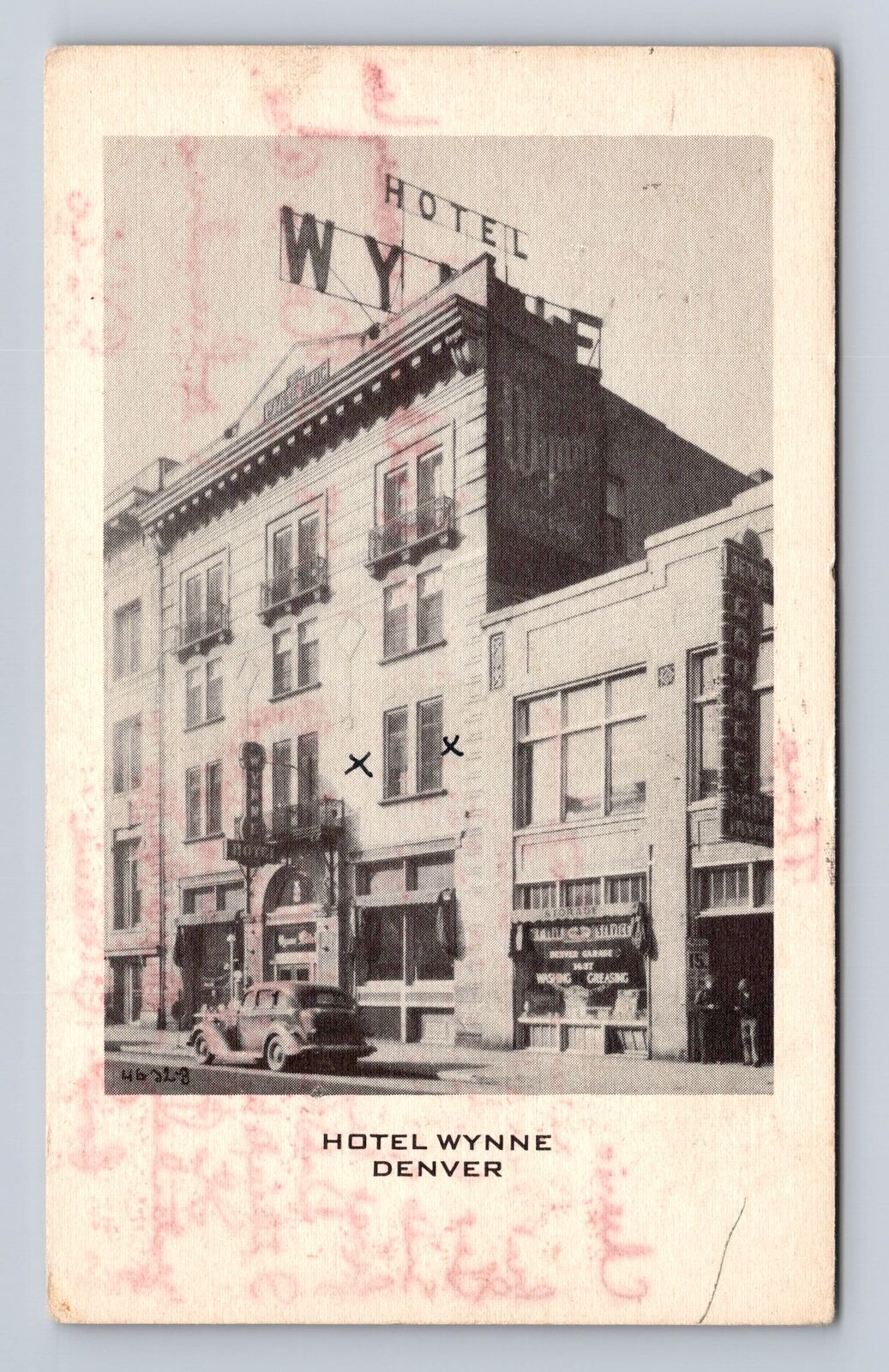 Denver CO-Colorado, Hotel Wynne, Advertisement, Antique, Vintage c1942 Postcard