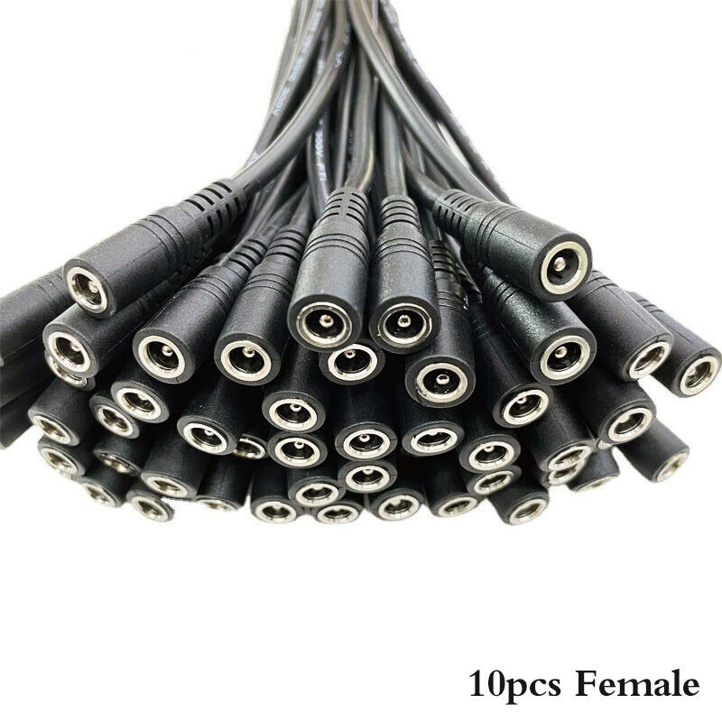 10pcs 5.5x2.1 Plug DC male or Female Cable Wire Connector For 3528 5050 LED