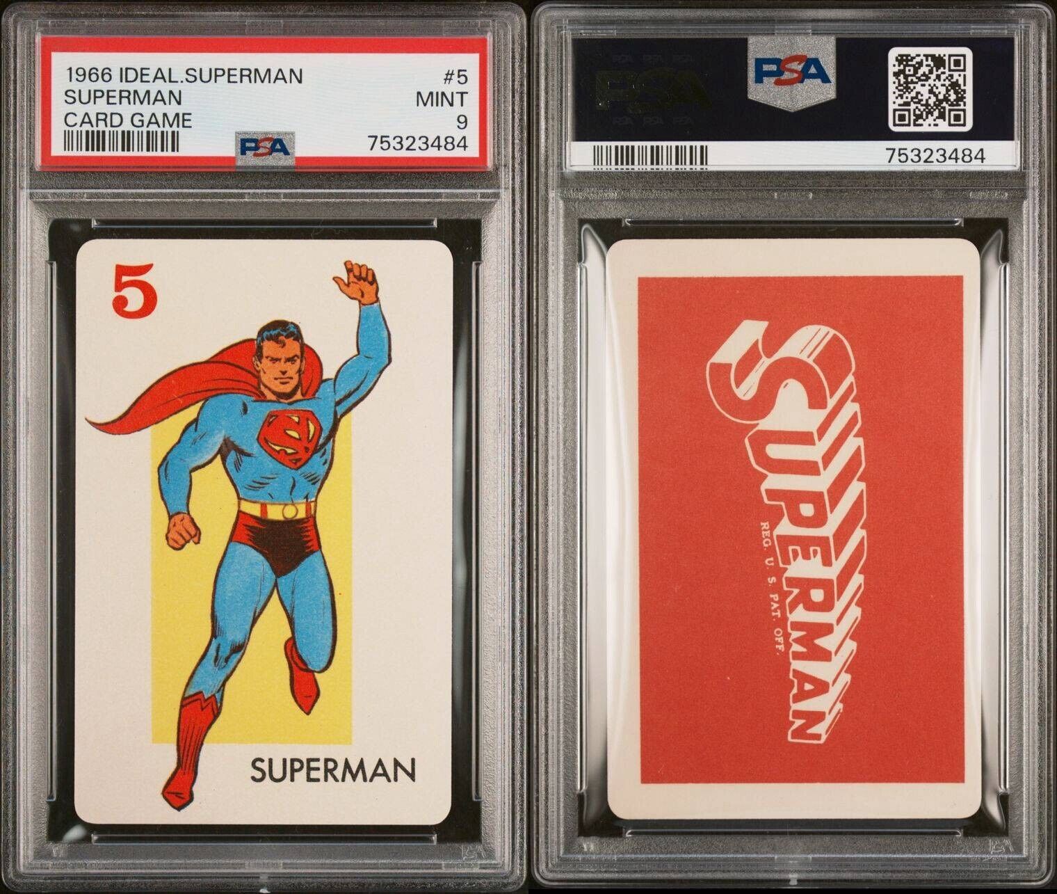 EXTREMELY RARE VINTAGE 1966 IDEAL SUPERMAN CARD GAME ROOKIE PSA 9 MINT
