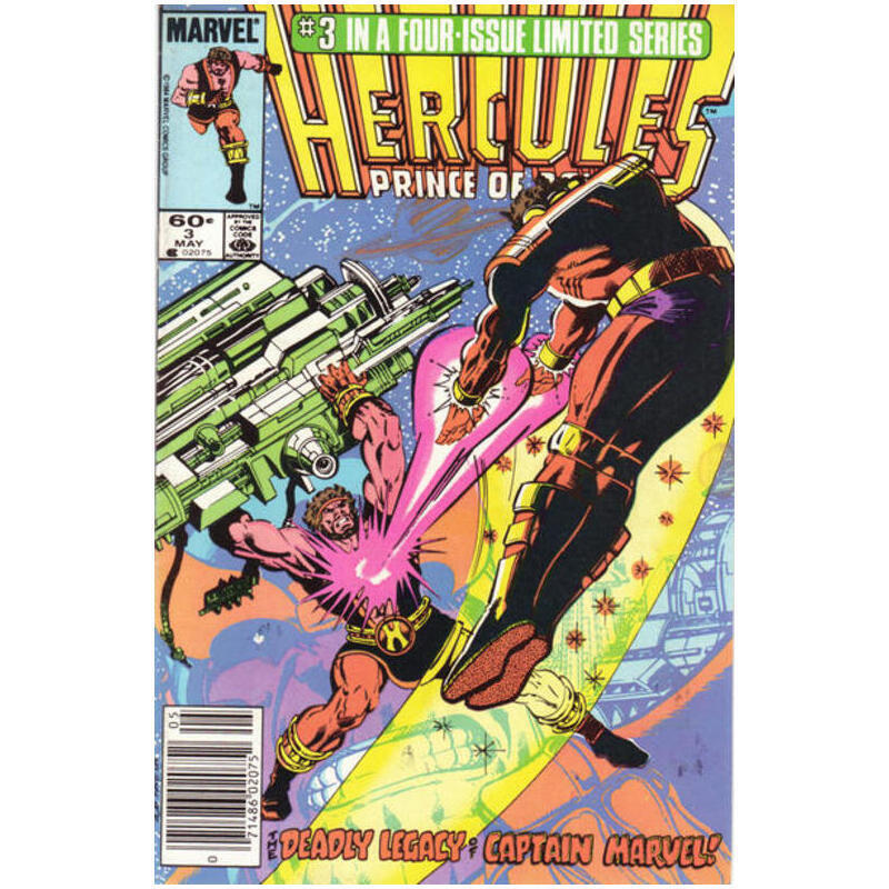 Hercules (1984 series) #3 Newsstand in Very Fine + condition. Marvel comics [j\\