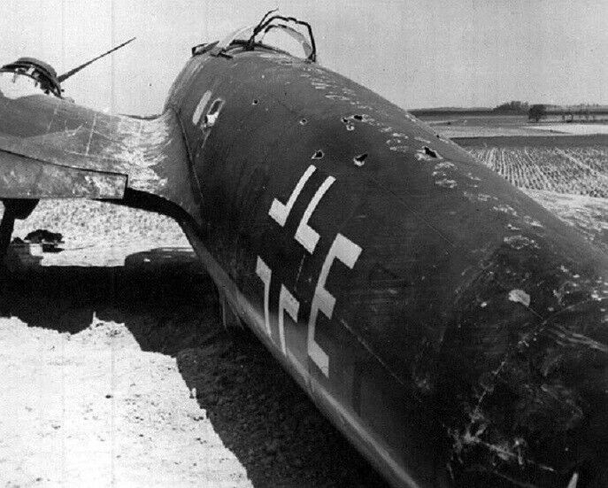 Wrecked German Heinkel He 111 Bomber 8x10 WWII Photo Print 105a