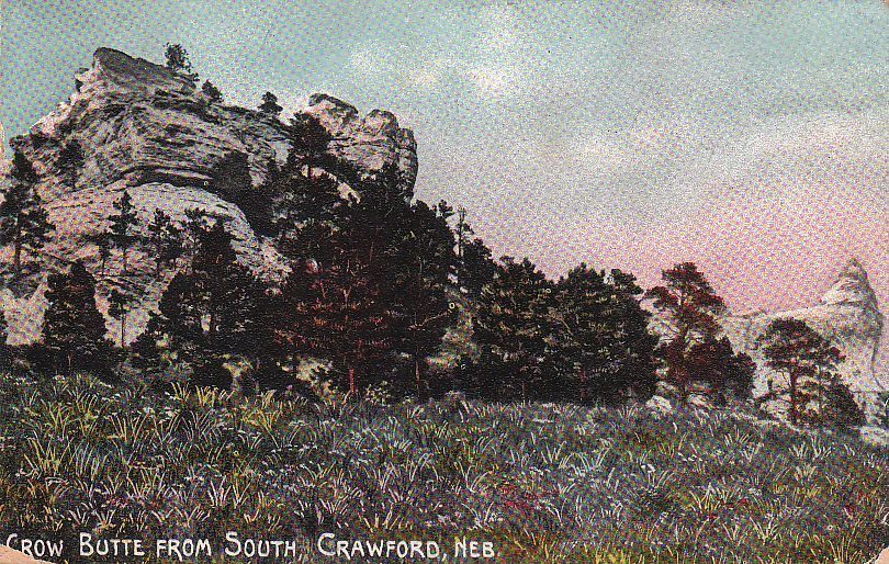  Postcard Crow Butte From South Crawford Nebraska