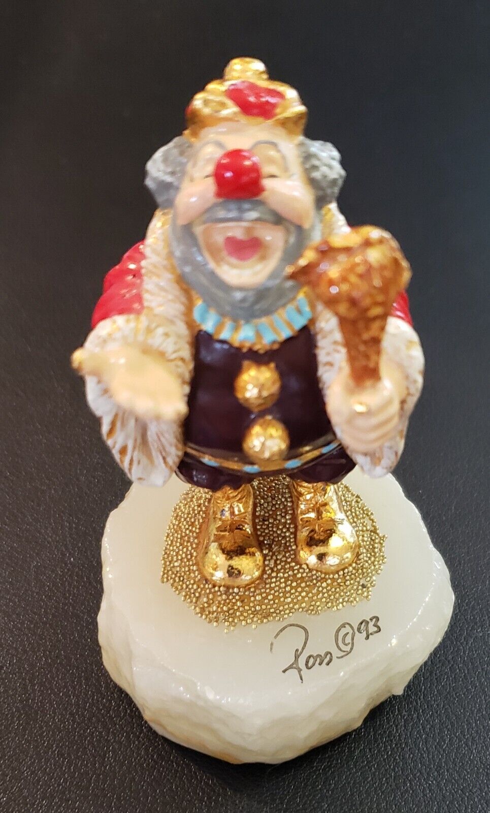 1993 RON LEE KING HENRY HOBO CLOWN 24K Gold Plated LIMITED EDITION 666/2750 MINT