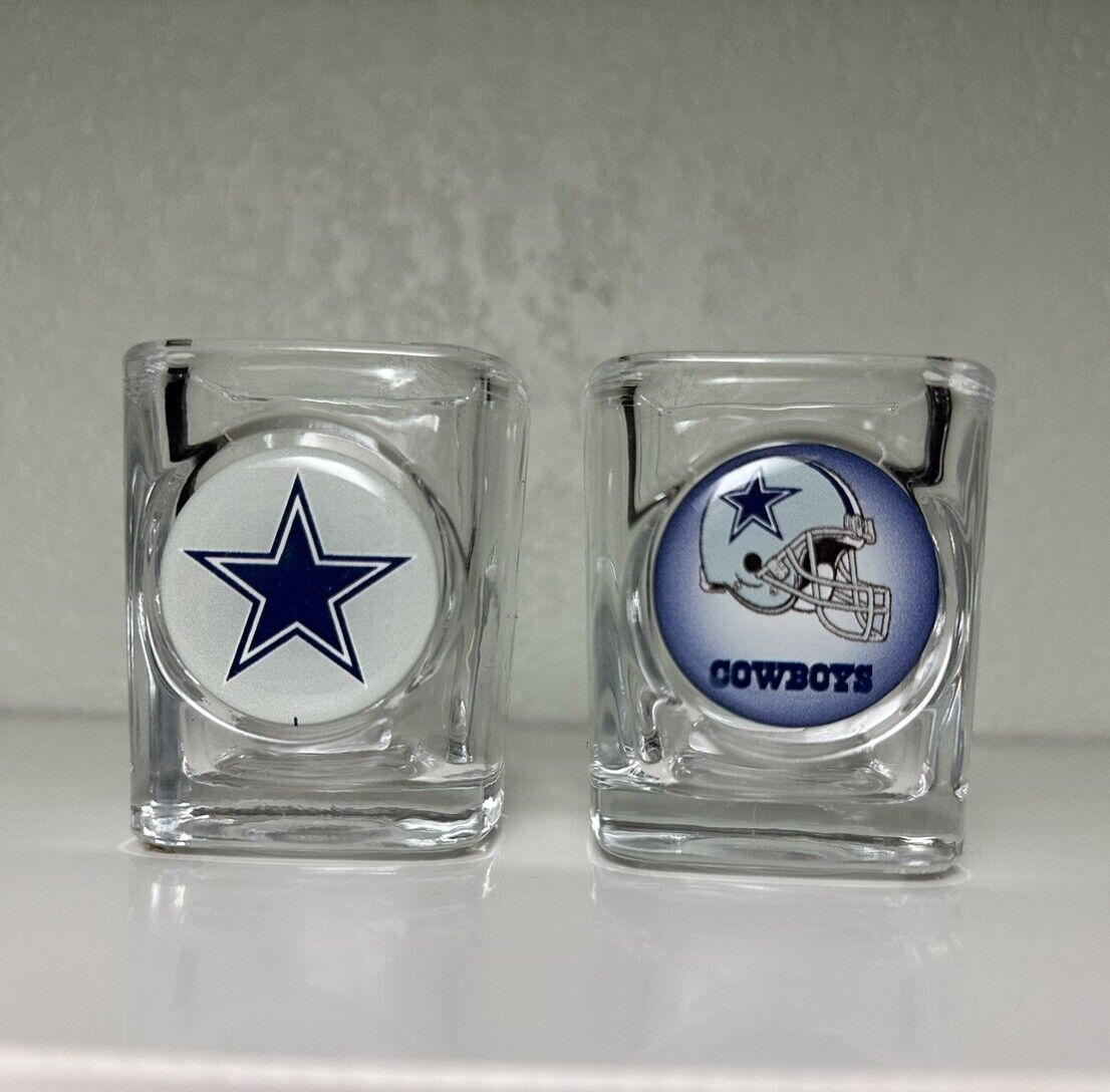 Dallas Cowboys Collectible Team Logo Shot Glass Set HEAVY NEW