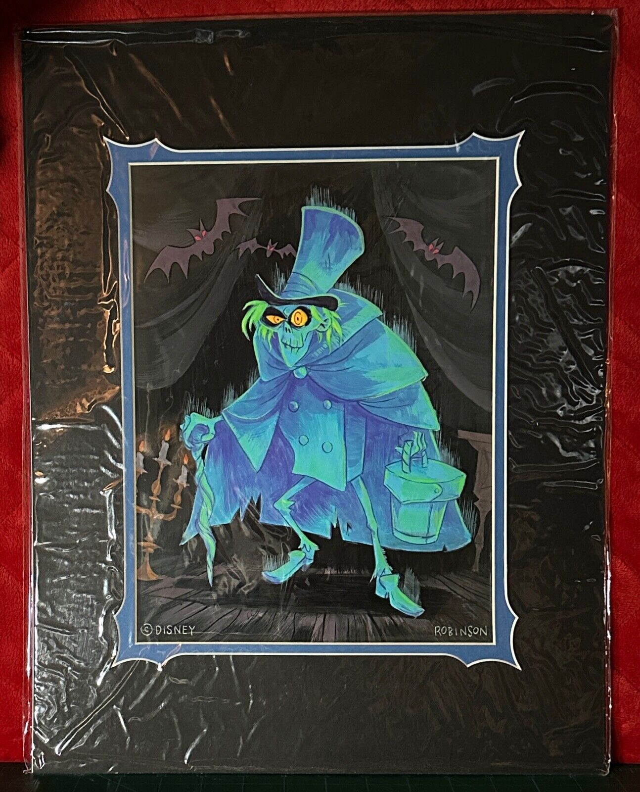 Disney Parks Haunted Mansion Hatbox Ghost Montage Print By Bill Robinson NEW