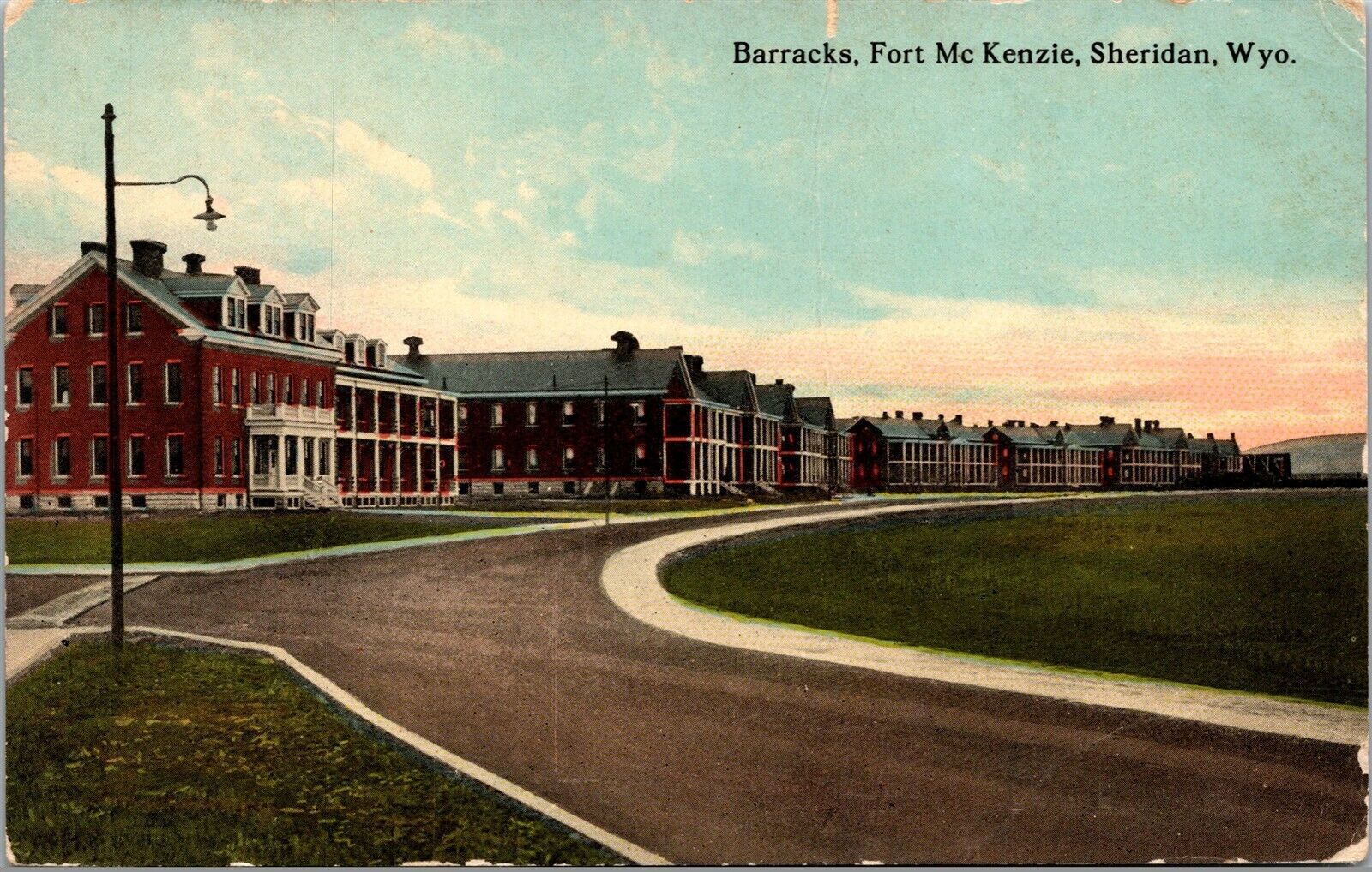 Vtg Sheridan Wyoming WY Barracks Fort McKenzie 1910s Postcard