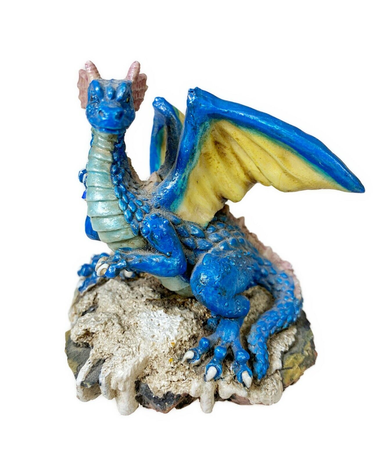 3” Mini Dragon Blue Vtg 1997 WUI Adam’s Apple Resin Figurine Miniature 
