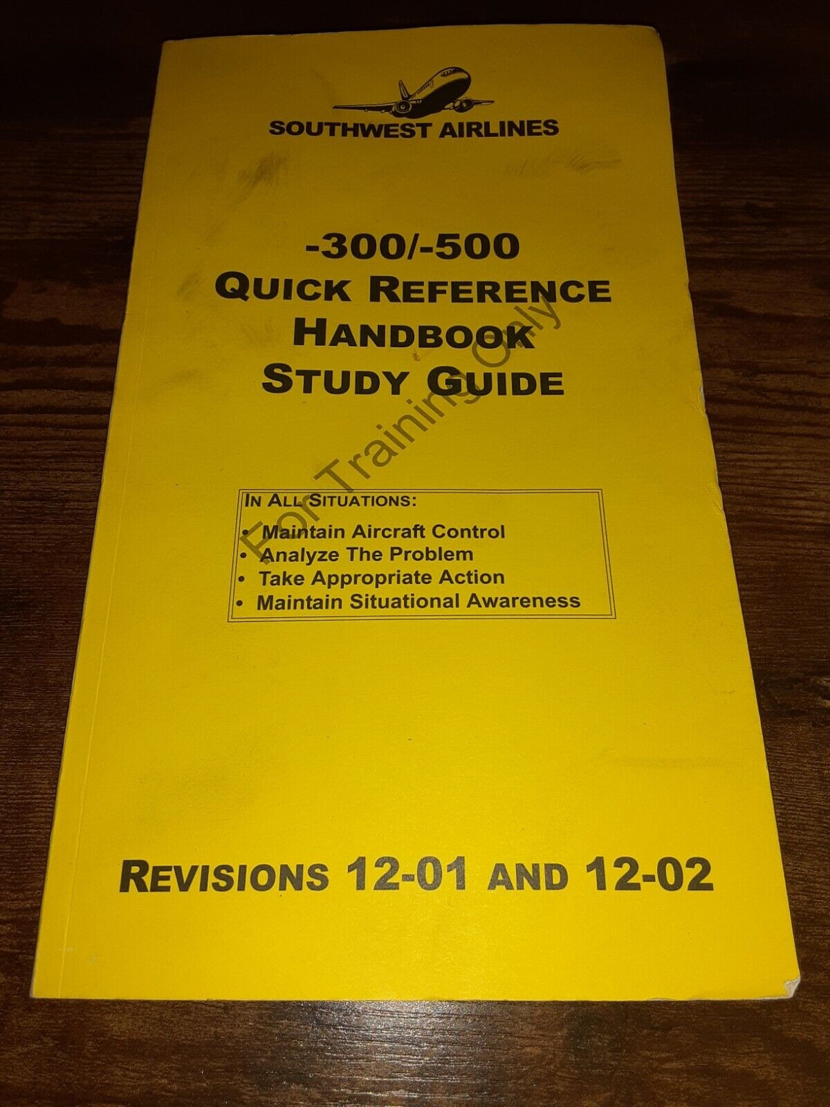 Vintage Southwest Airlines -300/-500 -700 Quick Reference Handbook Study Guide ☆